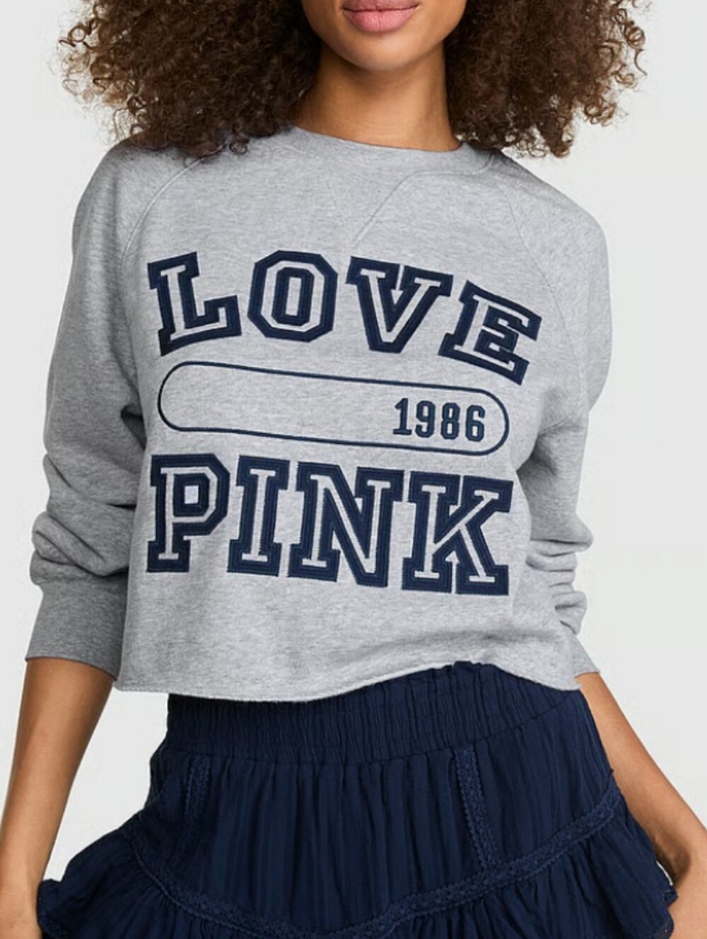 VS PINK Campus Fleece Boxy Crew Sweatshirt